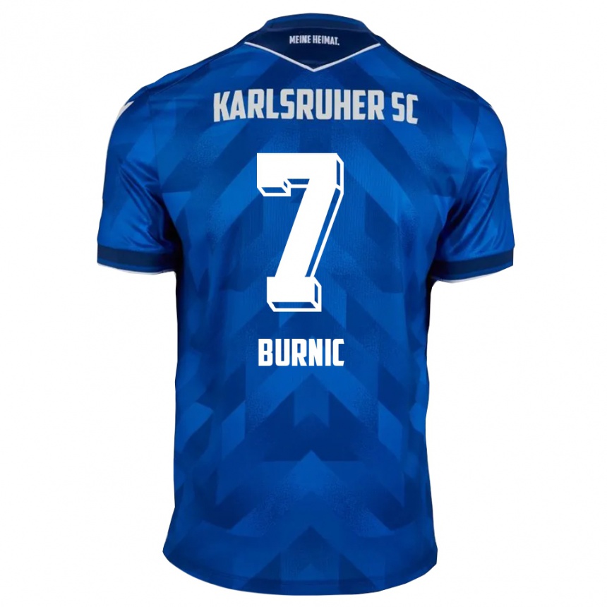 ילדים כדורגל ג'ניס בורניץ' #7 כחול לבן ג'רזי ביתית 2025/26