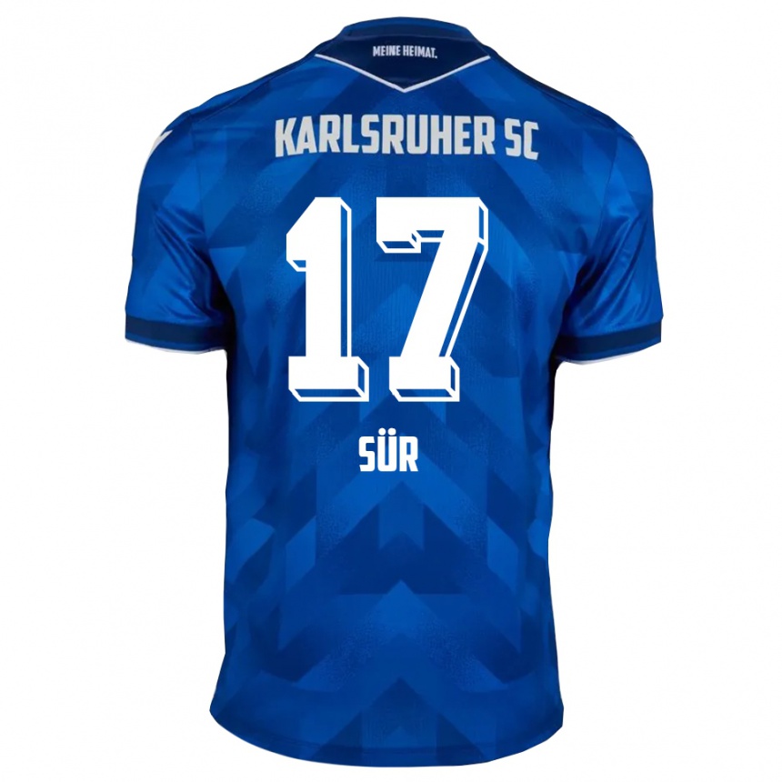 ילדים כדורגל דווין דניז סור #17 כחול לבן ג'רזי ביתית 2025/26