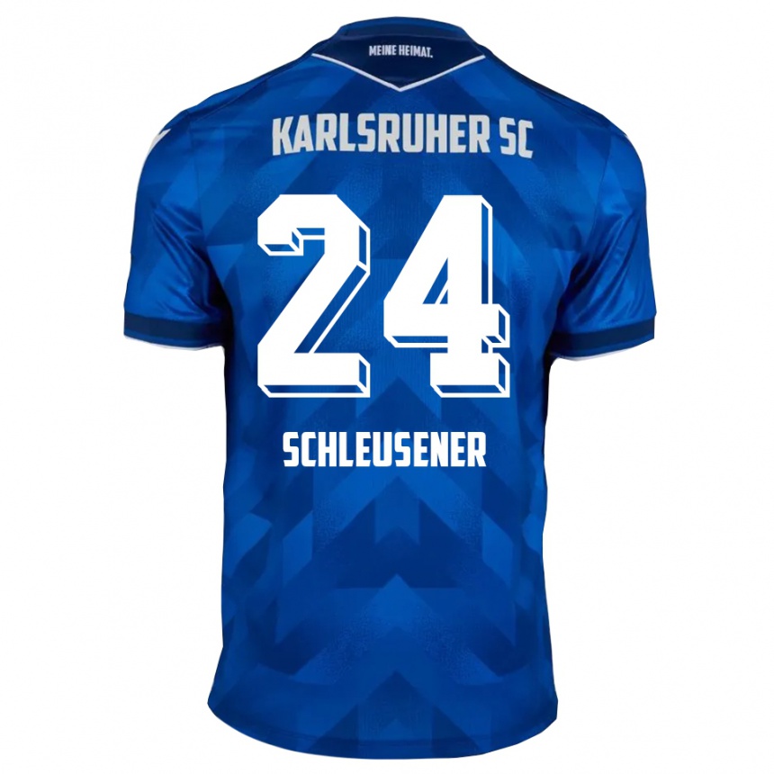 ילדים כדורגל פביאן שלוזנר #24 כחול לבן ג'רזי ביתית 2025/26