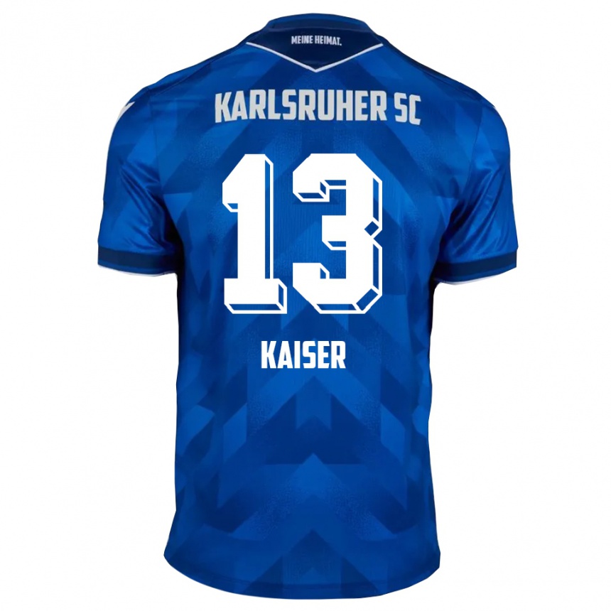 ילדים כדורגל Marc Kaiser #13 כחול לבן ג'רזי ביתית 2025/26