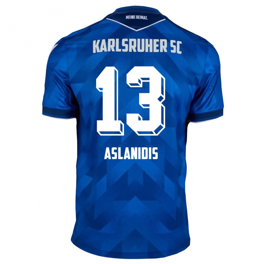 ילדים כדורגל Ioannis Aslanidis #13 כחול לבן ג'רזי ביתית 2025/26