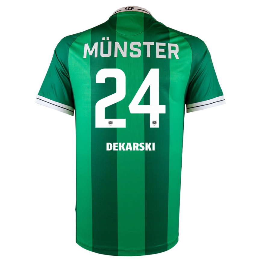 ילדים כדורגל Lasse Dekarski #24 ירוק לבן ג'רזי ביתית 2025/26