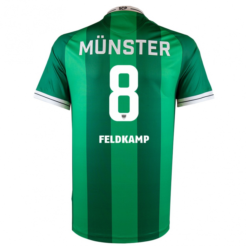 ילדים כדורגל Noah Feldkamp #8 ירוק לבן ג'רזי ביתית 2025/26