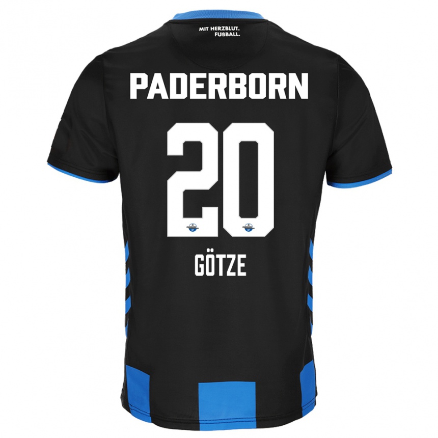 ילדים כדורגל פליקס גצה #20 שחור כחול ג'רזי ביתית 2025/26