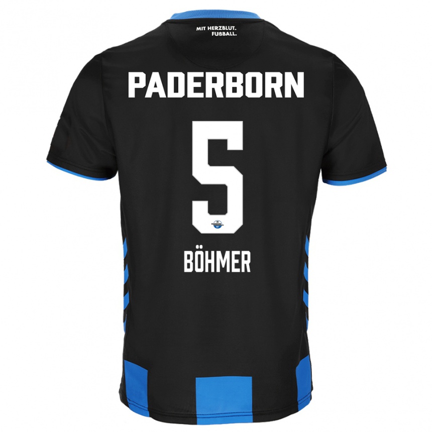 ילדים כדורגל טים בומר #5 שחור כחול ג'רזי ביתית 2025/26