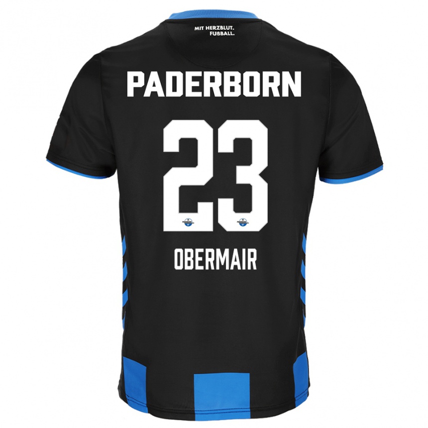ילדים כדורגל רפאל אוברמאייר #23 שחור כחול ג'רזי ביתית 2025/26