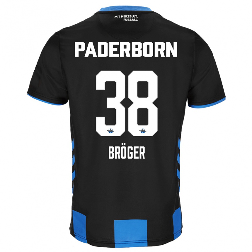 ילדים כדורגל בניט ברוגר #38 שחור כחול ג'רזי ביתית 2025/26