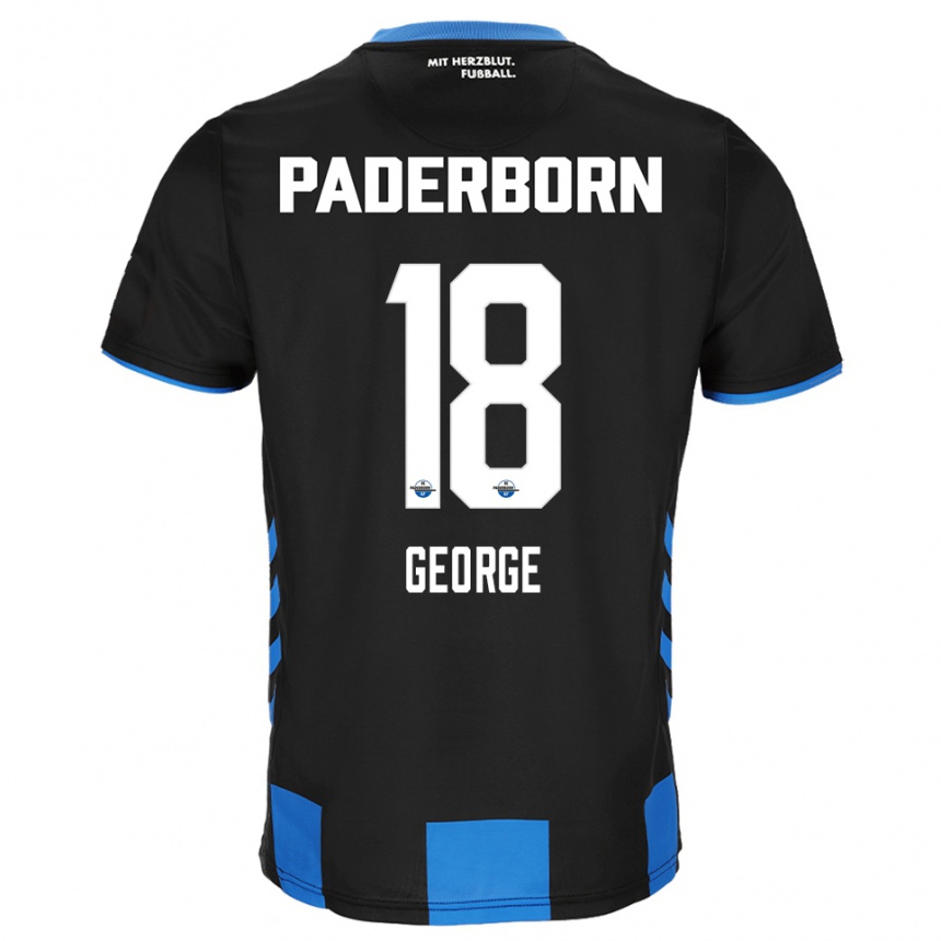 ילדים כדורגל Kayonte Kaheim Karim George #18 שחור כחול ג'רזי ביתית 2025/26