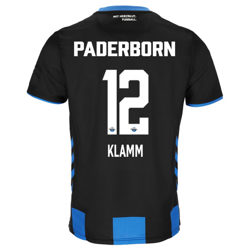 ילדים כדורגל Felix Klamm #12 שחור כחול ג'רזי ביתית 2025/26