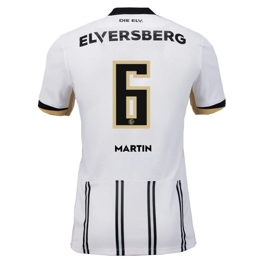 ילדים כדורגל Lara Martin #6 לבן שחור ג'רזי ביתית 2025/26