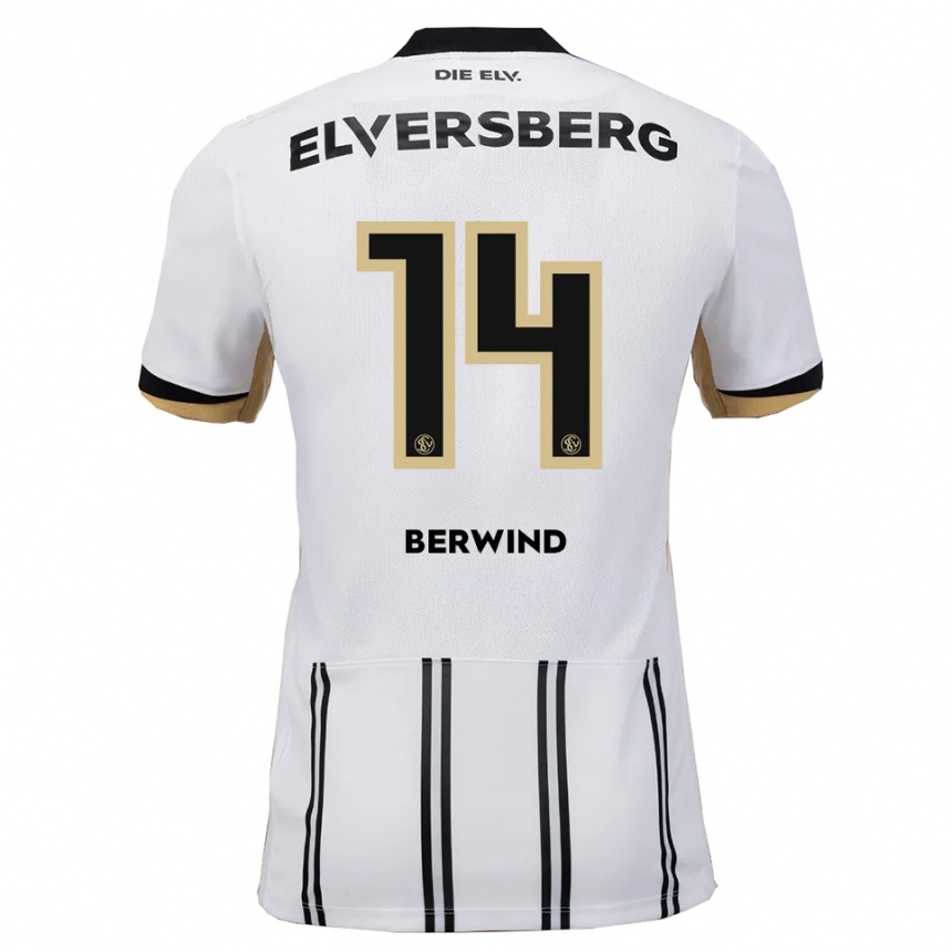 ילדים כדורגל לילי ברווינד #14 לבן שחור ג'רזי ביתית 2025/26