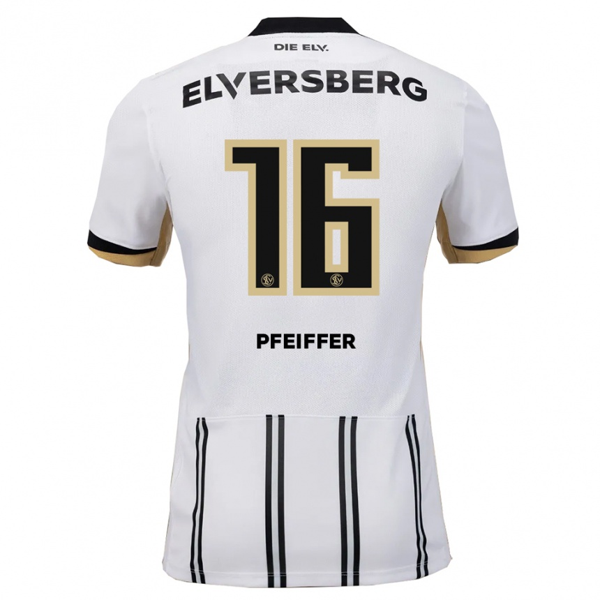 ילדים כדורגל לוקה פייפר #16 לבן שחור ג'רזי ביתית 2025/26