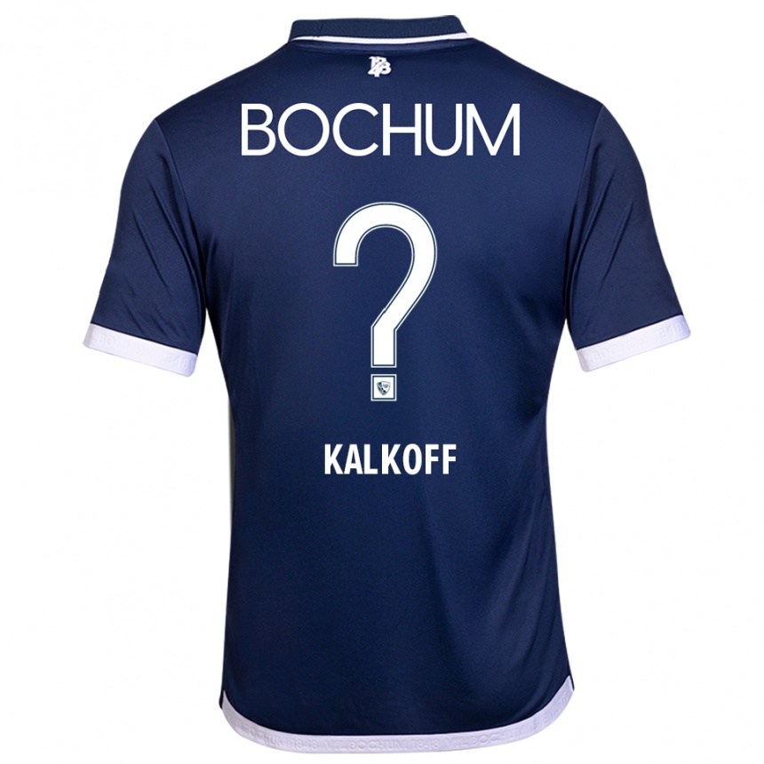 ילדים כדורגל Jona Kalkoff #0 כחול נייבי לבן ג'רזי ביתית 2025/26