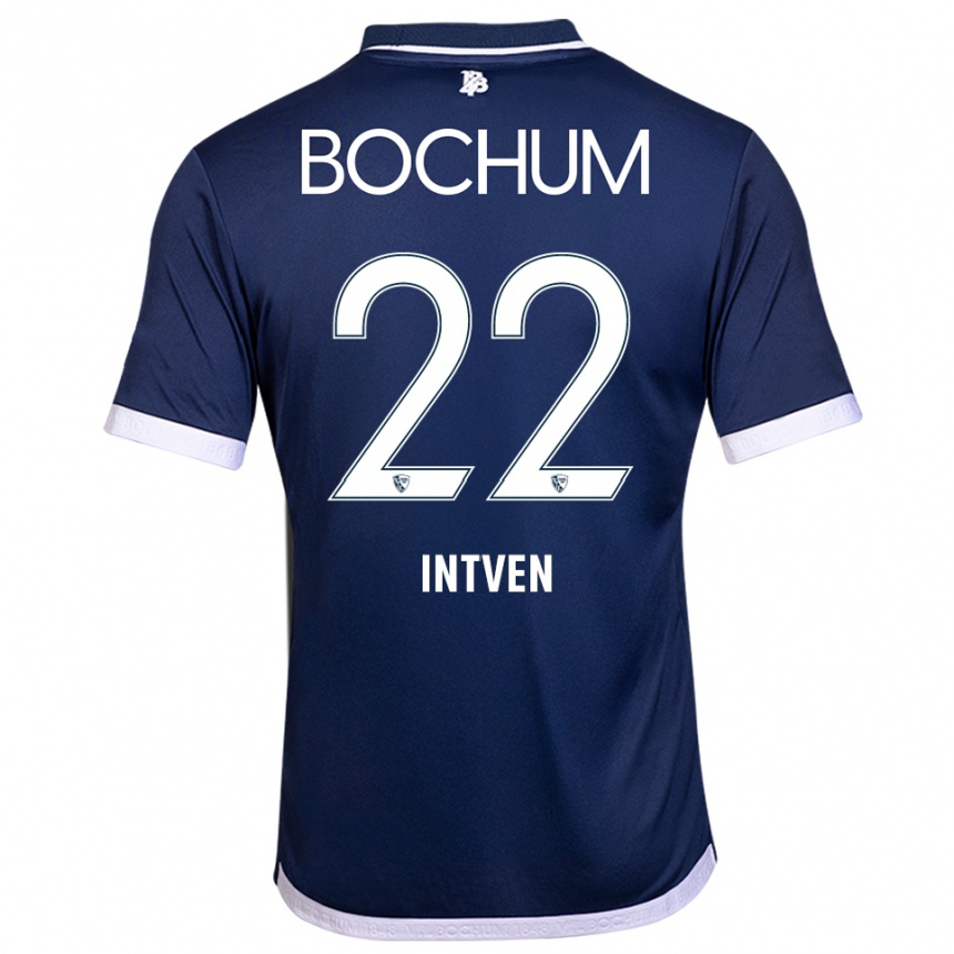 ילדים כדורגל Noel Intven #22 כחול נייבי לבן ג'רזי ביתית 2025/26