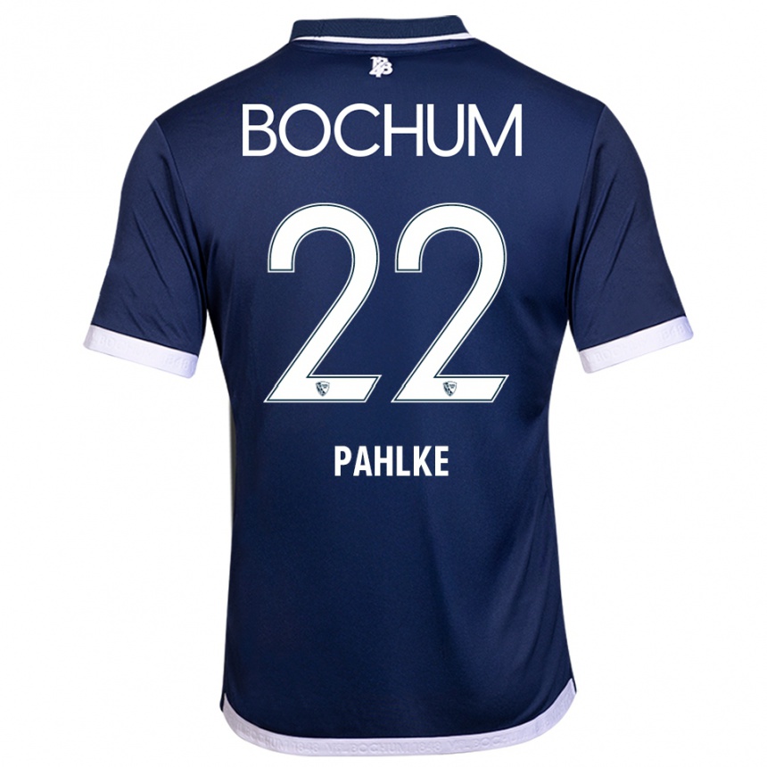 ילדים כדורגל Max Pahlke #22 כחול נייבי לבן ג'רזי ביתית 2025/26