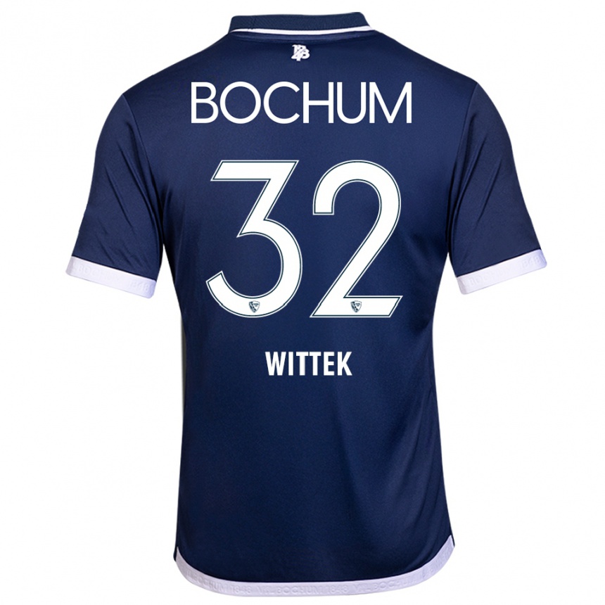 ילדים כדורגל מקסימיליאן ויטק #32 כחול נייבי לבן ג'רזי ביתית 2025/26