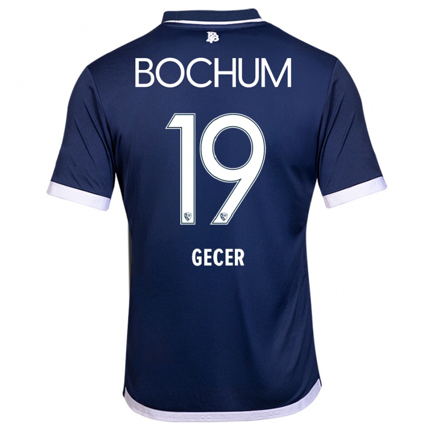 ילדים כדורגל Deniz Gecer #19 כחול נייבי לבן ג'רזי ביתית 2025/26