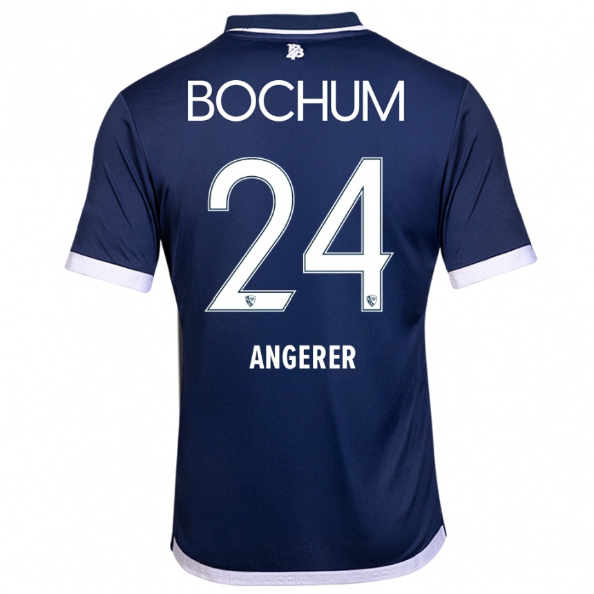 ילדים כדורגל אלינה אנגרר #24 כחול נייבי לבן ג'רזי ביתית 2025/26