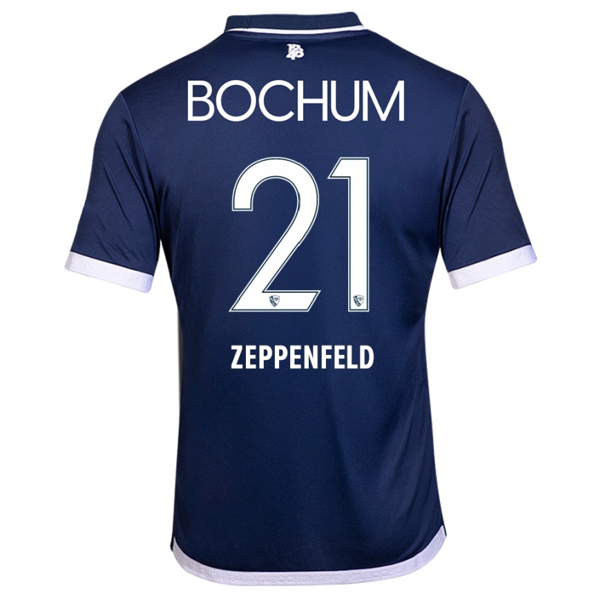 ילדים כדורגל Paul Zeppenfeld #21 כחול נייבי לבן ג'רזי ביתית 2025/26 ילדים כדורגל Paul Zeppenfeld #21 כחול נייבי לבן ג'רזי ביתית 2025/26