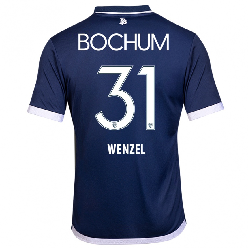 ילדים כדורגל Franziska Wenzel #31 כחול נייבי לבן ג'רזי ביתית 2025/26