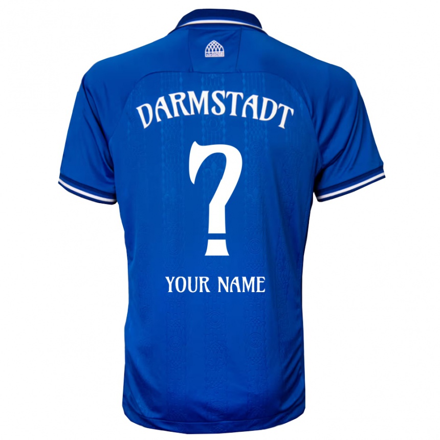 ילדים כדורגל השם שלך #0 כחול לבן ג'רזי ביתית 2025/26