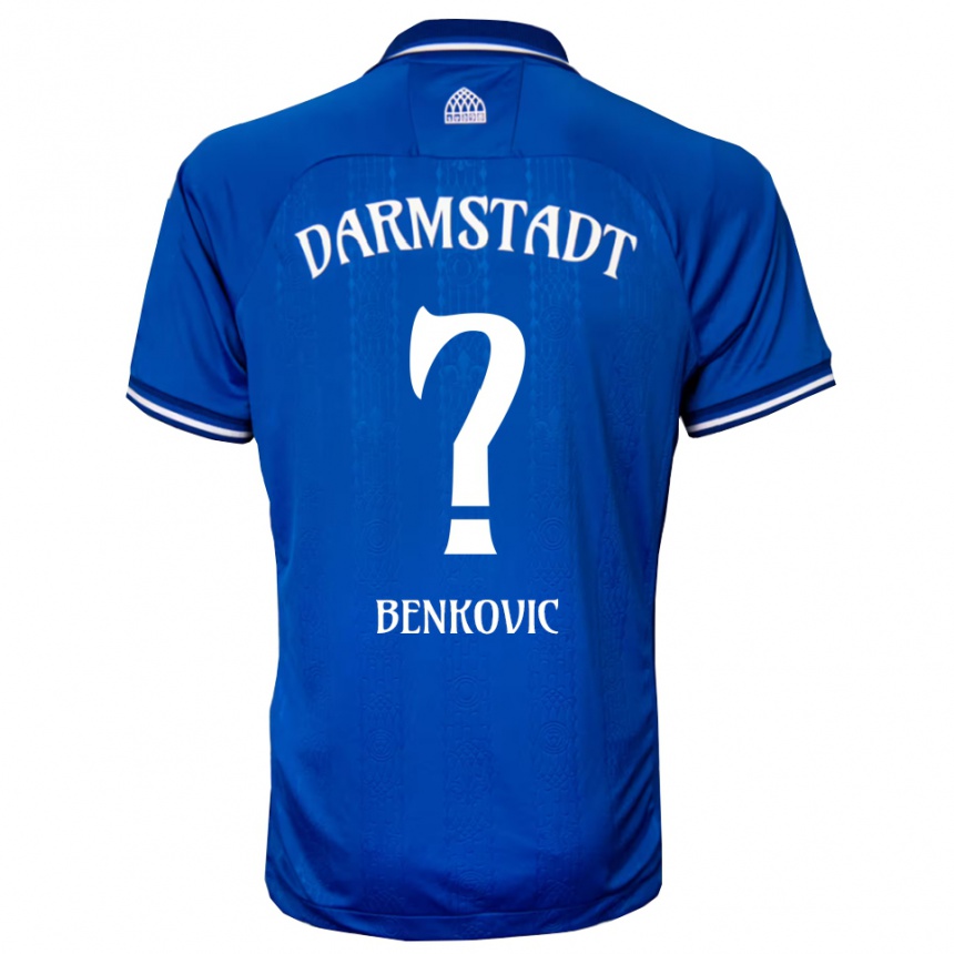 ילדים כדורגל Nikola Benkovic #0 כחול לבן ג'רזי ביתית 2025/26