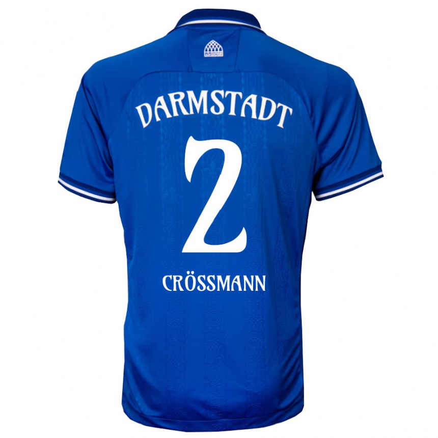 ילדים כדורגל Elias Crößmann #2 כחול לבן ג'רזי ביתית 2025/26