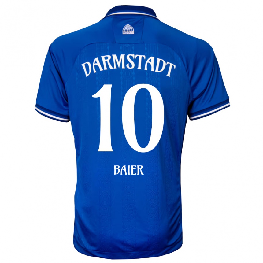 ילדים כדורגל Nico Baier #10 כחול לבן ג'רזי ביתית 2025/26