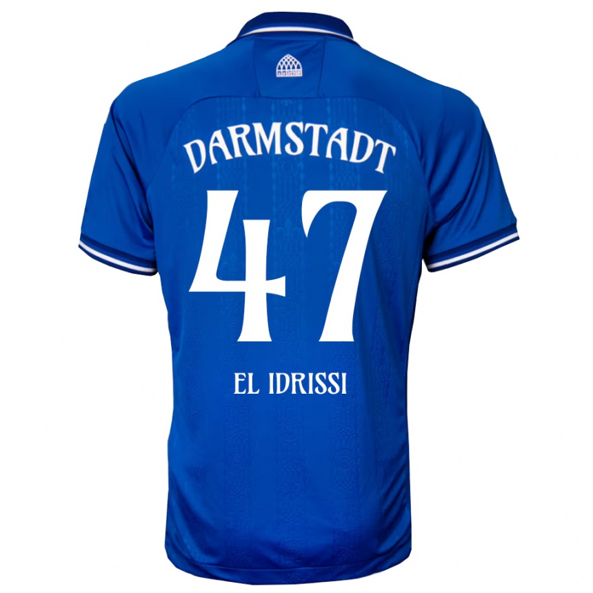 ילדים כדורגל Othmane El Idrissi #47 כחול לבן ג'רזי ביתית 2025/26