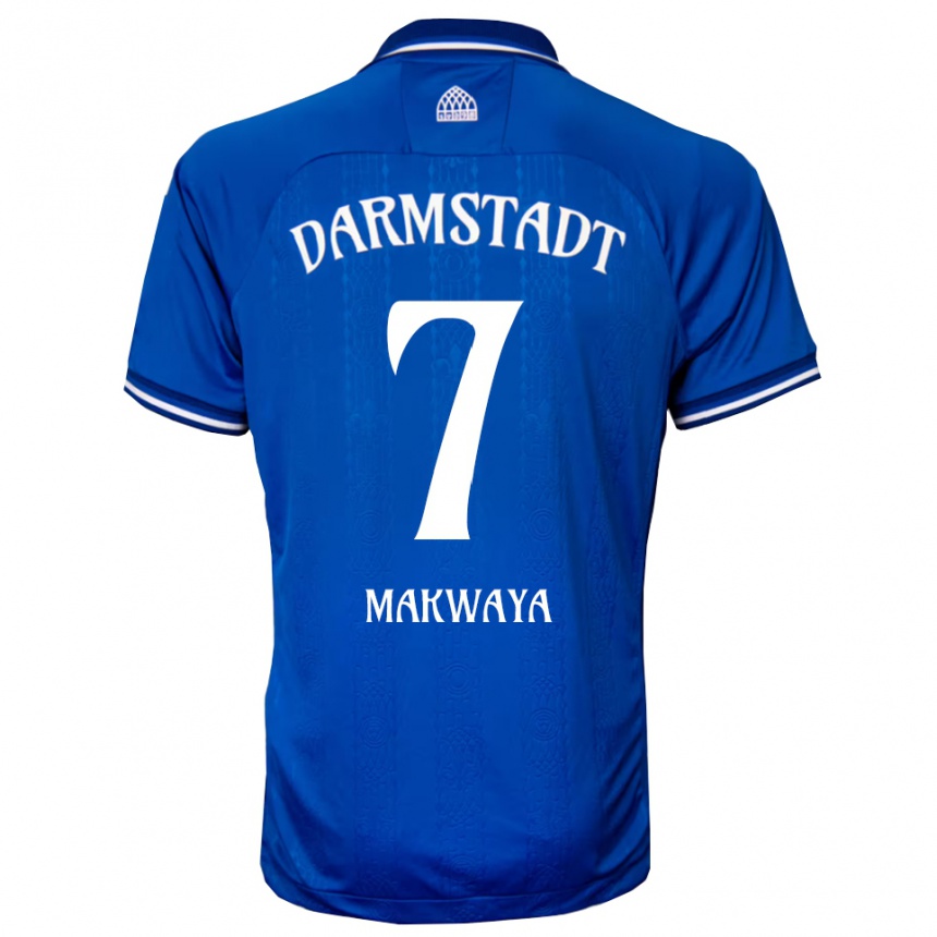 ילדים כדורגל Jayden Makwaya #7 כחול לבן ג'רזי ביתית 2025/26