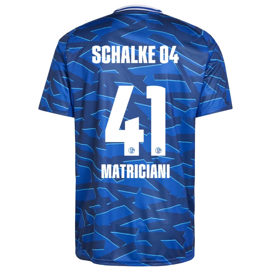 ילדים כדורגל Henning Matriciani #41 כחול רויאל לבן ג'רזי ביתית 2025/26