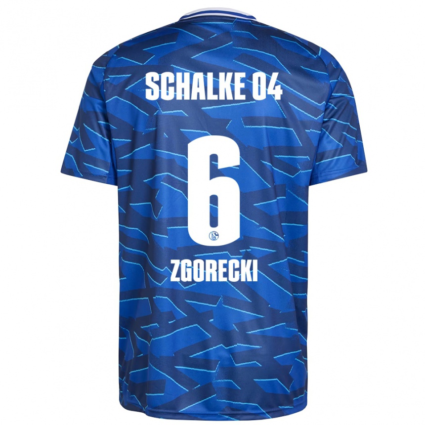 ילדים כדורגל יונס זגורקי #6 כחול רויאל לבן ג'רזי ביתית 2025/26