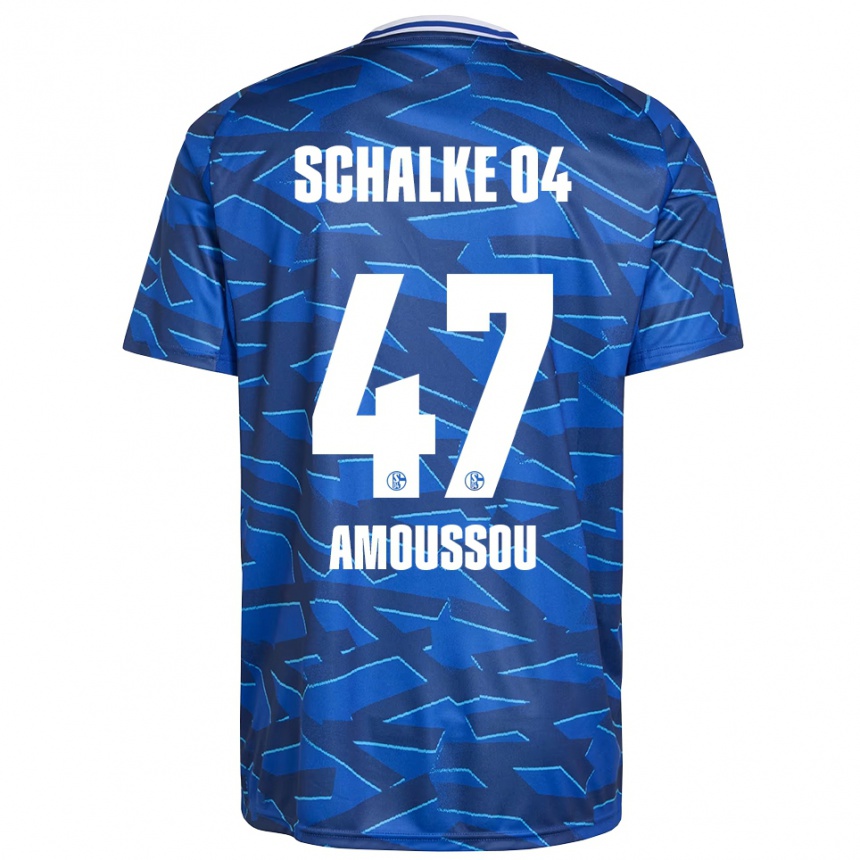 ילדים כדורגל Zaid Amoussou #47 כחול רויאל לבן ג'רזי ביתית 2025/26