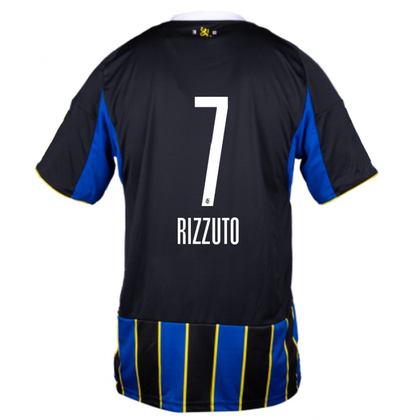ילדים כדורגל קלוגרו ריזוטו #7 כחול שחור צהוב ג'רזי ביתית 2025/26