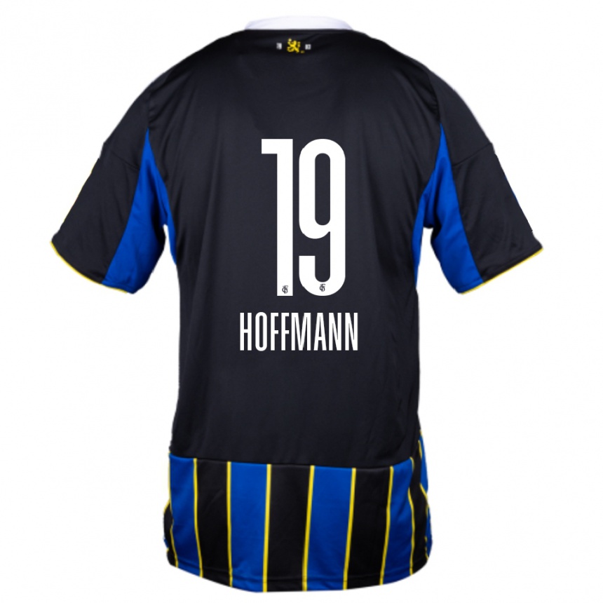 ילדים כדורגל Elias Hoffmann #19 כחול שחור צהוב ג'רזי ביתית 2025/26