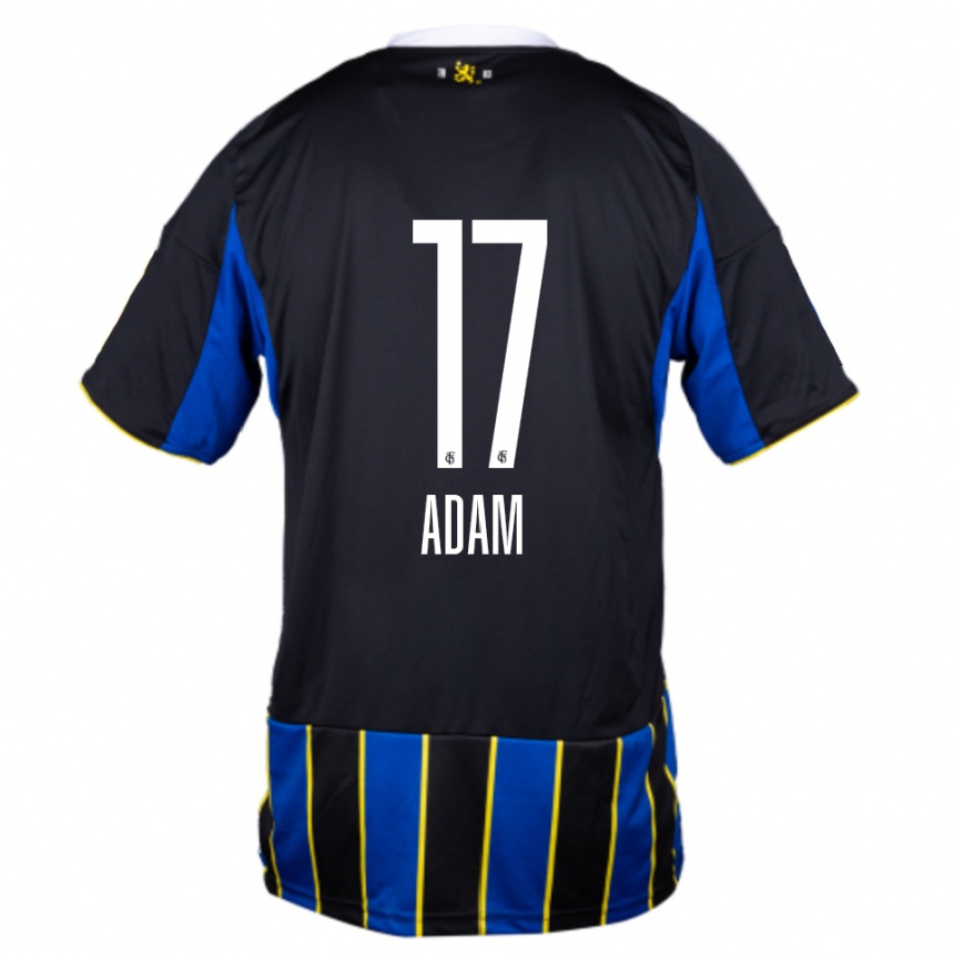 ילדים כדורגל Maximilian Adam #17 כחול שחור צהוב ג'רזי ביתית 2025/26