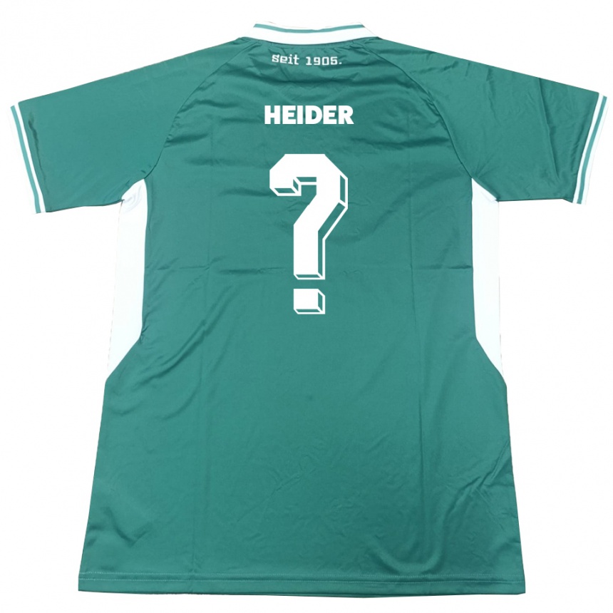 ילדים כדורגל Antonia Heider #0 ירוק לבן ג'רזי ביתית 2025/26