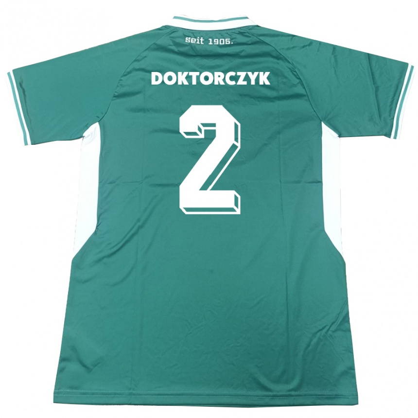 ילדים כדורגל ניק דוקטורצ׳יק #2 ירוק לבן ג'רזי ביתית 2025/26