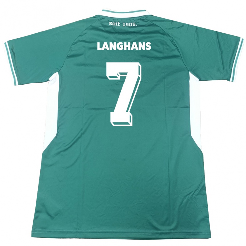 ילדים כדורגל לאונרד לאנגהאנס #7 ירוק לבן ג'רזי ביתית 2025/26