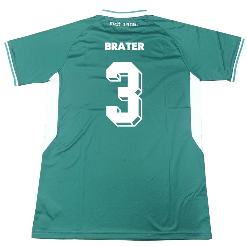 ילדים כדורגל קריסטיאן בונליין #3 ירוק לבן ג'רזי ביתית 2025/26