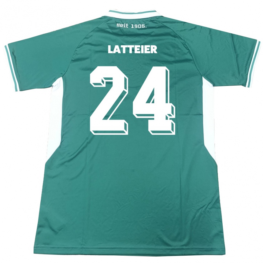 ילדים כדורגל טים לטייר #24 ירוק לבן ג'רזי ביתית 2025/26