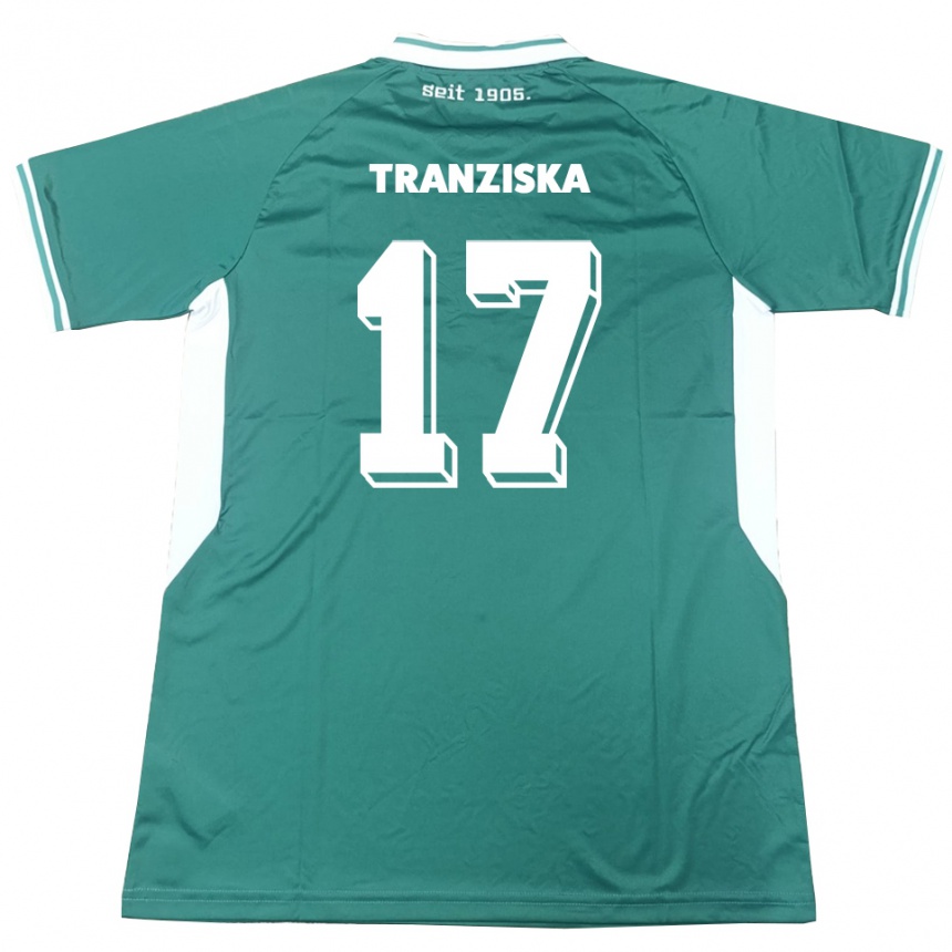 ילדים כדורגל Jakob Tranziska #17 ירוק לבן ג'רזי ביתית 2025/26