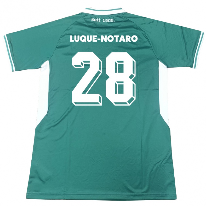 ילדים כדורגל פאביו לוקה-נוטארו #28 ירוק לבן ג'רזי ביתית 2025/26
