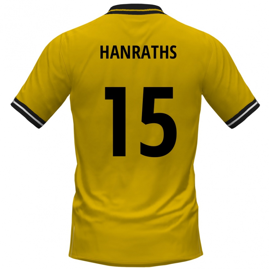 ילדים כדורגל מיקה טימותי האנרטס #15 צהוב שחור ג'רזי ביתית 2025/26