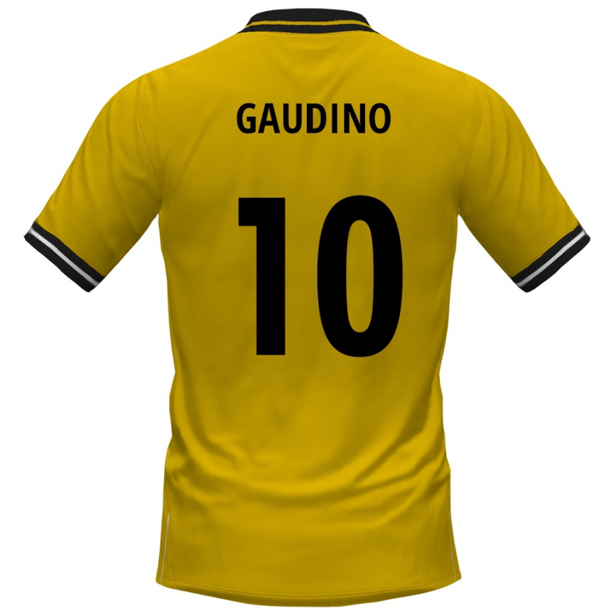 ילדים כדורגל ג'אנלוקה גאודינו #10 צהוב שחור ג'רזי ביתית 2025/26