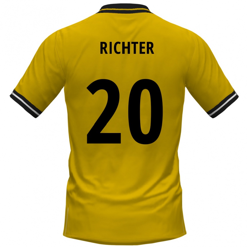 ילדים כדורגל מארק פול ויקטור ריכטר #20 צהוב שחור ג'רזי ביתית 2025/26 ילדים כדורגל מארק פול ויקטור ריכטר #20 צהוב שחור ג'רזי ביתית 2025/26