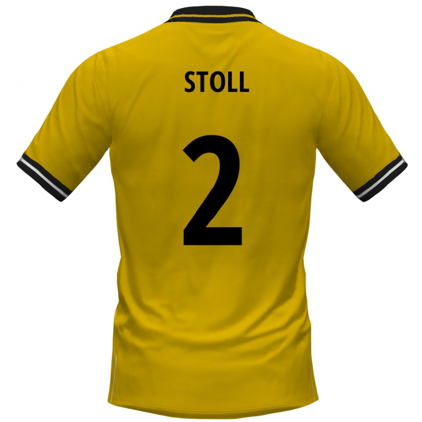 ילדים כדורגל Patrick Stoll #2 צהוב שחור ג'רזי ביתית 2025/26