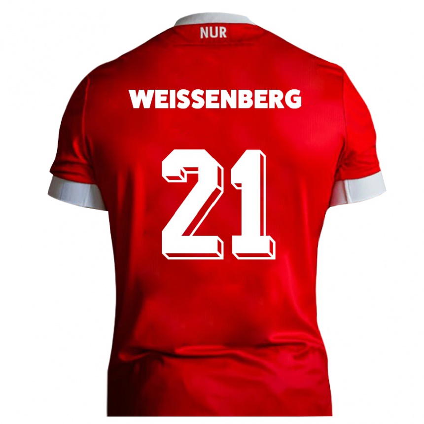ילדים כדורגל שון לוקה וייסנברג #21 אדום לבן ג'רזי ביתית 2025/26