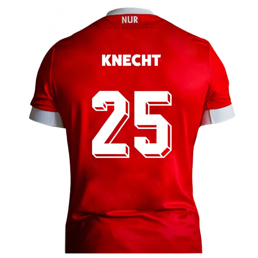 ילדים כדורגל סילאס ניכט #25 אדום לבן ג'רזי ביתית 2025/26