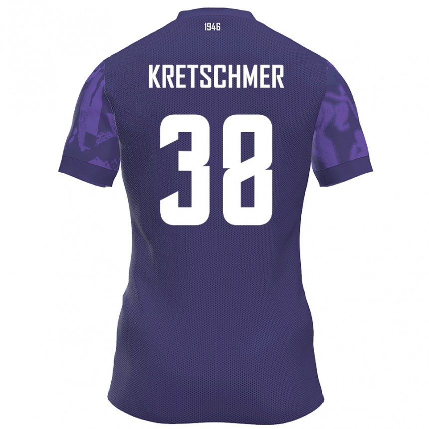 ילדים כדורגל תיאו טוביאס קרצ׳מר #38 סגול לבן ג'רזי ביתית 2025/26